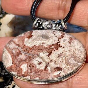 Laguna Crazy Lace Agate Pendant 2”